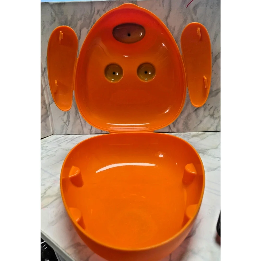 IKEA SMASKA Orange Dog, Black Nose & Eyes w/Snap Down Ears, Snack, School Lunch